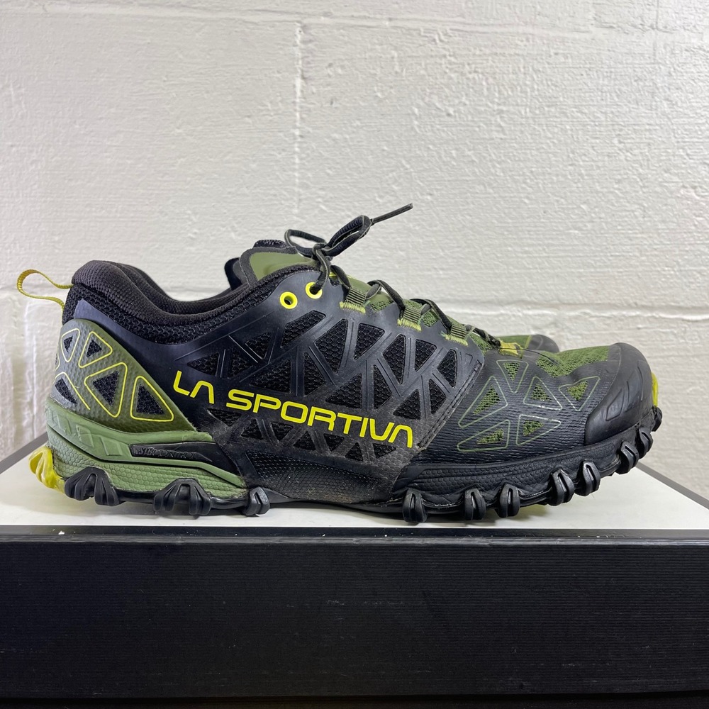 La Sportiva Bushido II Trail Running Shoes Black Green Sneaker Mens 40.5 EU/8US